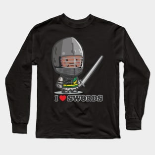 Mini Knight I love swords Long Sleeve T-Shirt